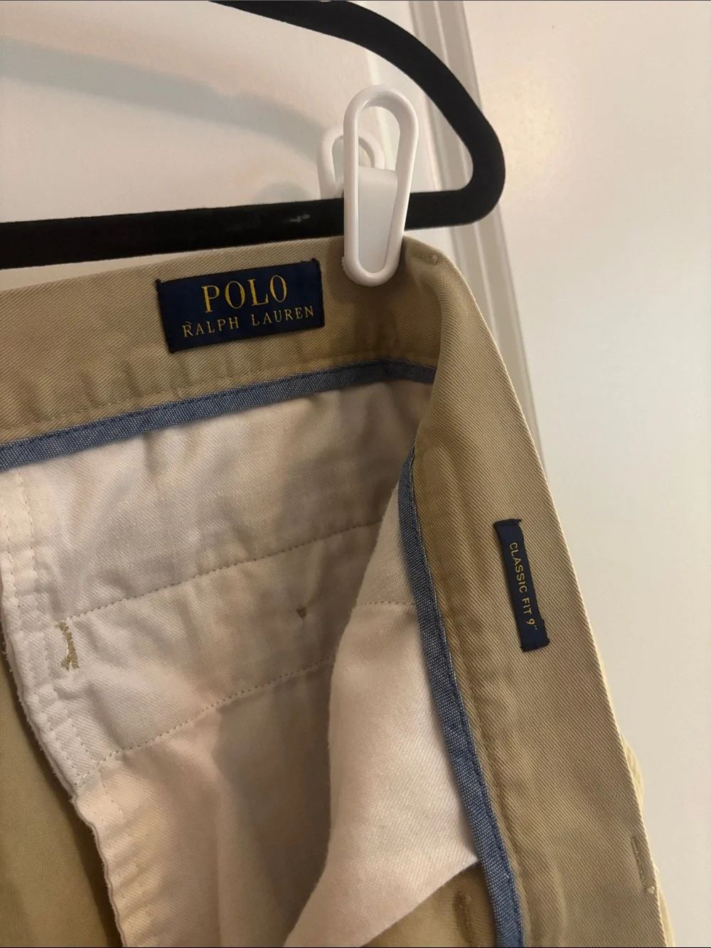 Polo by Ralph Lauren Men's Tan Cotton Flat Front Shorts